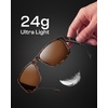 image:imageDUCO Polarized Square Sunglasses UV400 Protection amp HD for Unisex 6288A04 Tortoise Frame Brown Lens