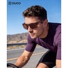 image:imageDUCO Polarized Square Sunglasses UV400 Protection amp HD for Unisex 6288A04 Tortoise Frame Brown Lens