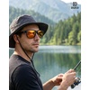image:imageDUCO Polarized Square Sunglasses UV400 Protection amp HD for Unisex 6288A06 Matte Black Frame Revo Orange Lens