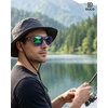 image:imageDUCO Polarized Square Sunglasses UV400 Protection amp HD for Unisex 6288A07 Matte Purple Frame Revo Green Lens