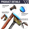 image:imageDUCO Polarized Square Sunglasses UV400 Protection amp HD for Unisex 6288A08 Tea Stripe Frame Revo Blue Lens