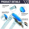 image:imageDUCO Polarized Square Sunglasses UV400 Protection amp HD for Unisex 6288A09 Transparent Blue Frame Revo Blue Lens