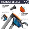 image:imageDUCO Polarized Square Sunglasses UV400 Protection amp HD for Unisex 6288A11 Matte Black Frame Gray Temple Revo Red Lens