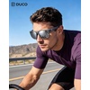 image:imageDUCO Polarized Square Sunglasses UV400 Protection amp HD for Unisex 6288A13 Matte Gray Frame Revo Silver Lens