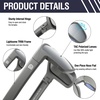 image:imageDUCO Polarized Square Sunglasses UV400 Protection amp HD for Unisex 6288A13 Matte Gray Frame Revo Silver Lens
