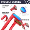 image:imageDUCO Polarized Square Sunglasses UV400 Protection amp HD for Unisex 6288A15 Red Frame Revo Blue Lens