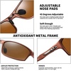 image:imageDUCO Polarized Sunglasses for Men 100 UV400 Protection Metal Frame Driving Mens Sun GlassesBrown Frame Brown Lens