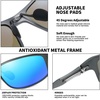 image:imageDUCO Polarized Sunglasses for Men 100 UV400 Protection Metal Frame Driving Mens Sun GlassesGunmetal Frame Revo Blue Lens