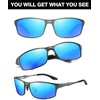 image:imageDUCO Polarized Sunglasses for Men 100 UV400 Protection Metal Frame Driving Mens Sun GlassesGunmetal Frame Revo Blue Lens