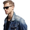 image:imageDUCO Polarized Sunglasses for Men Vintage Aluminum Frame Retro Sports Sun Glasses Driving Shades 100 UV Protection 8207 Black Frame Green Lens