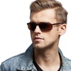 image:imageDUCO Polarized Sunglasses for Men Vintage Aluminum Frame Retro Sports Sun Glasses Driving Shades 100 UV Protection 8207 Brown Frame Brown Lens