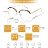 image:imageDUCO Retro Round Anti Eyestrain Blue Light Blocking Glasses Computer Reading Gaming TV Glasses for Women Men DC307 Brown Tortoise
