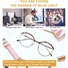 image:imageDUCO Retro Round Anti Eyestrain Blue Light Blocking Glasses Computer Reading Gaming TV Glasses for Women Men DC307 Brown Tortoise