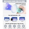 image:imageDUCO Retro Round Blue Light Glasses For Men Women Blue Ray Blocking Glasses Computer Gaming Glasses Nylon Lens Acetate Frame Blue 8301