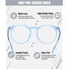 image:imageDUCO Retro Round Blue Light Glasses For Men Women Blue Ray Blocking Glasses Computer Gaming Glasses Nylon Lens Acetate Frame Blue 8301