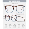 image:imageDUCO Retro Round Blue Light Glasses For Men Women Blue Ray Blocking Glasses Computer Gaming Glasses Nylon Lens Acetate Frame Blue Tortoise 8301