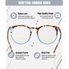 image:imageDUCO Retro Round Blue Light Glasses For Men Women Blue Ray Blocking Glasses Computer Gaming Glasses Nylon Lens Acetate Frame Blue Tortoise 8301