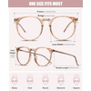 image:imageDUCO Retro Round Blue Light Glasses For Men Women Blue Ray Blocking Glasses Computer Gaming Glasses Nylon Lens Acetate Frame Brown 8301