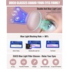 image:imageDUCO Retro Round Blue Light Glasses For Men Women Blue Ray Blocking Glasses Computer Gaming Glasses Nylon Lens Acetate Frame Brown 8301