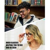 image:imageDUCO Retro Round Blue Light Glasses For Men Women Blue Ray Blocking Glasses Computer Gaming Glasses Nylon Lens Acetate Frame Brown 8301