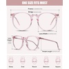 image:imageDUCO Retro Round Blue Light Glasses For Men Women Blue Ray Blocking Glasses Computer Gaming Glasses Nylon Lens Acetate Frame Pink 8301