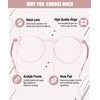 image:imageDUCO Retro Round Blue Light Glasses For Men Women Blue Ray Blocking Glasses Computer Gaming Glasses Nylon Lens Acetate Frame Pink 8301