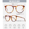 image:imageDUCO Retro Round Blue Light Glasses For Men Women Blue Ray Blocking Glasses Computer Gaming Glasses Nylon Lens Acetate Frame Tortoise 8301