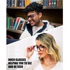 image:imageDUCO Retro Round Blue Light Glasses For Men Women Blue Ray Blocking Glasses Computer Gaming Glasses Nylon Lens Acetate Frame Tortoise 8301