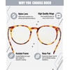 image:imageDUCO Retro Round Blue Light Glasses For Men Women Blue Ray Blocking Glasses Computer Gaming Glasses Nylon Lens Acetate Frame Tortoise 8301