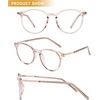 image:imageDUCO Retro Round Blue Light Glasses for Women Blue Ray Blocking Glasses Computer Glasses for Men Fashion Eyeglasses W021