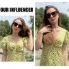 image:imageDUCO Retro Round Polarized Sunglasses for Women Men Oversized Vintage Shades W017 L Size Tortoise Brown Frame Brown Lens