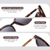 image:imageDUCO Retro Round Polarized Sunglasses for Women Men Oversized Vintage Shades W017 L Size Tortoise Brown Frame Grey Lens