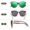 image:imageDUCO Retro Round Polarized Sunglasses for Women Men Oversized Vintage Shades W017 L Size Tortoise Brown Frame Revo Green Lens