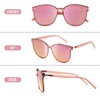image:imageDUCO Retro Round Polarized Sunglasses for Women Men Oversized Vintage Shades W017 L Size Transparent Pink Frame Revo Pink Lens