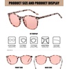 image:imageDUCO Retro Round UV400 Polarized Sunglasses for Women Men Vintage Shades Classic Acetate Trendy Fashion Sunglass DC1230