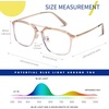 image:imageDUCO Retro Square Aviator Blue Light Glasses for Men Oversized Blue Ray Blocking Glasses Computer Glasses 70s Vintage Double Bridge Fashion Eyeglasses W022