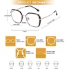 image:imageDUCO Retro Square Blue Light Glasses for Women Oversized Blue Ray Blocking Glasses Computer Glasses Teens Fashion Eyeglasses Balck W020Balck Gold Frame