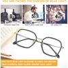image:imageDUCO Retro Square Blue Light Glasses for Women Oversized Blue Ray Blocking Glasses Computer Glasses Teens Fashion Eyeglasses Balck W020Balck Gold Frame