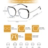 image:imageDUCO Retro Square Blue Light Glasses for Women Oversized Blue Ray Blocking Glasses Computer Glasses Teens Fashion Eyeglasses Balck W020Balck Silver Frame