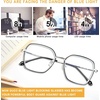 image:imageDUCO Retro Square Blue Light Glasses for Women Oversized Blue Ray Blocking Glasses Computer Glasses Teens Fashion Eyeglasses Balck W020Balck Silver Frame