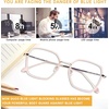image:imageDUCO Retro Square Blue Light Glasses for Women Oversized Blue Ray Blocking Glasses Computer Glasses Teens Fashion Eyeglasses Balck W020Transparent Pink