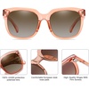image:imageDUCO Retro Vintage Oversized Square Sunglasses for Women Big Luxury Womens Sun Glasses UV Protection DC2148Transparent Orange