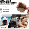 image:imageDUCO Retro Vintage Oversized Square Sunglasses for Women Big Luxury Womens Sun Glasses UV Protection DC2148Transparent Orange
