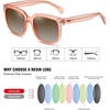 image:imageDUCO Retro Vintage Oversized Square Sunglasses for Women Big Luxury Womens Sun Glasses UV Protection DC2148Transparent Orange