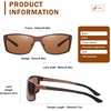 image:imageDUCO Sunglasses Men Polarized Sports Sunglasses for Driving Golfing Fishing Shades UV400 Protection 8202Brown Frame Brown Lens
