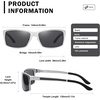 image:imageDUCO Sunglasses Men Polarized Sports Sunglasses for Driving Golfing Fishing Shades UV400 Protection 8202Silver Frame Grey Lens