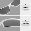 image:imageDUCO Sunglasses Men Polarized Sports Sunglasses for Driving Golfing Fishing Shades UV400 Protection 8202Silver Frame Grey Lens