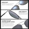 image:imageDUCO Sunglasses Men Polarized Sunglasses for Men with 100 uv Protection Classic Aviator Sun glasses for Driving Fishing 3027Gunmetal Frame Revo Blue Lens