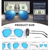 image:imageDUCO Sunglasses Men Polarized Sunglasses for Men with 100 uv Protection Classic Aviator Sun glasses for Driving Fishing 3027Gunmetal Frame Revo Blue Lens