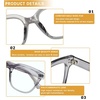 image:imageDUCO Superlight Blue Light Blocking Computer Reading and Gaming Eyewear GlassesAnti Blue Light 100 UV Protection DC5210Transparent Grey